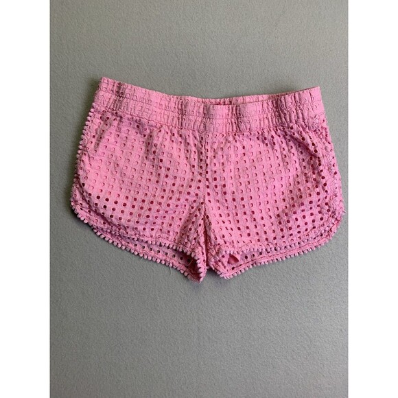 Lilly Pulitzer For Target Shorts Woman Small Eyelet Lined Pull On Beach Vacation - Picture 1 of 7